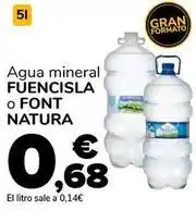 Supeco Fuencisla - agua mineral oferta