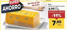 Autoservicios Familia Bon - queso en barra gouda oferta