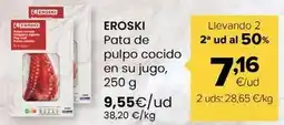 Autoservicios Familia Eroski - pata de pulpo cocido en su jugo oferta