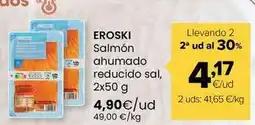 Autoservicios Familia Eroski - salmon ahumado reducido sal oferta