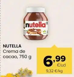 Autoservicios Familia Nutella - crema de cacao oferta
