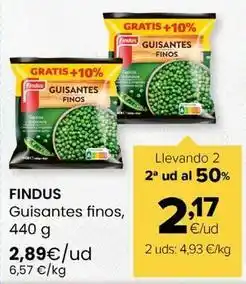 Autoservicios Familia Findus - guisantes finos oferta