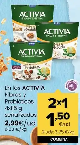 Autoservicios Familia Activia - fibras y probioticos senalizados oferta