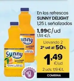 Autoservicios Familia Sunny delight - en los refrescos senalizados oferta
