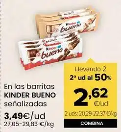 Autoservicios Familia Kinder - bueno en las barritas oferta