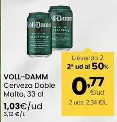 Autoservicios Familia Voll-damm - cerveza doble malta oferta