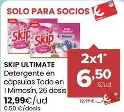 Autoservicios Familia Skip ultimate - detergente en capsulas todo en 1 mimosin oferta