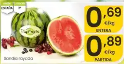 Eroski Tropfruits - sandía rayada oferta