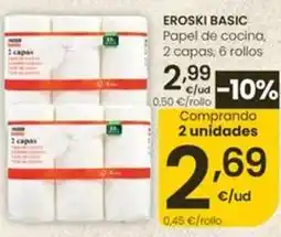 Eroski Eroski basic - papel de cocina oferta