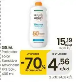 Eroski Garnier - delial protector solar sensitive advanced fps 50+ oferta