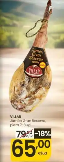 Eroski Villar - jamón gran reserva oferta