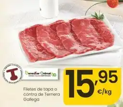 Eroski Filetes de tapa o contra de ternera gallega oferta