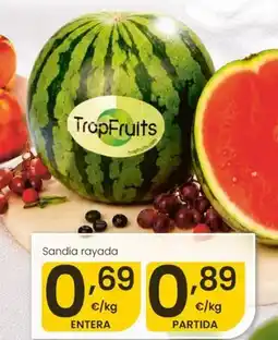 Eroski Sandía rayada oferta