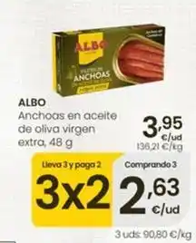 Eroski Albo - anchoas en aceite de oliva virgen extra oferta