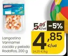 Eroski Pescanova - langostino vannamei cocido y pelado rodolfos oferta