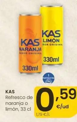 Eroski Kas - refresco de naranja o limon oferta