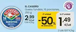 Eroski El caserío - queso fundido oferta