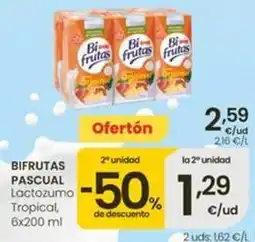 Eroski Pascual - bifrutas lactozumo tropical oferta