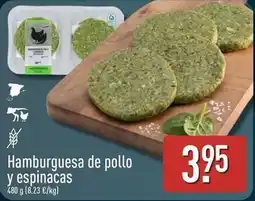 ALDI Hamburguesa de pollo y espinacas oferta