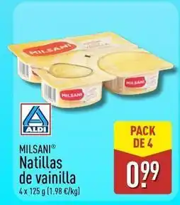 ALDI Milsani - natillas de vainilla oferta