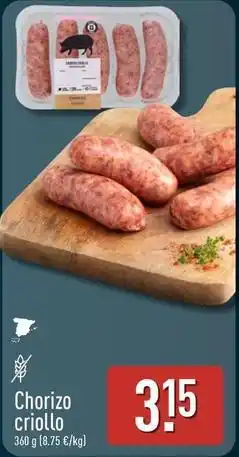 ALDI Chorizo criollo oferta