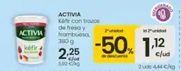 Eroski Activia - kefir con trozos de fresa y frambuesa oferta