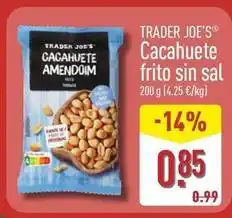 ALDI Trader joe´s - cacahuete frito sin sal oferta