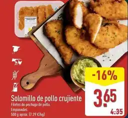 ALDI Solomillo de pollo crujiente oferta
