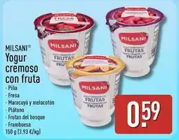 ALDI Milsani - yogur cremoso con fruta oferta