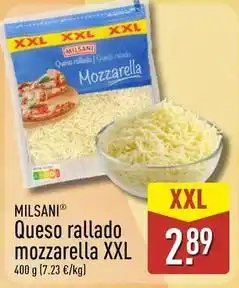 ALDI Milsani - queso rallado mozzarella xxl oferta