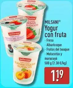 ALDI Milsani - yogur con fruta oferta