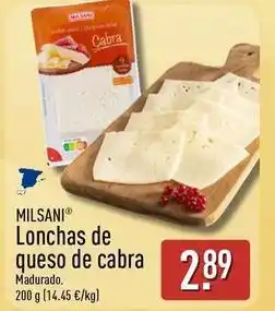 ALDI Milsani - lonchas de queso de cabra oferta