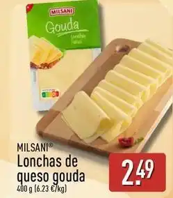 ALDI Milsani - lonchas de queso gouda oferta