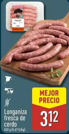 ALDI Longaniza fresca de cerdo oferta