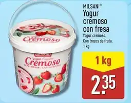 ALDI Milsani - yogur cremoso con fresa oferta