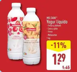 ALDI Milsani - yogur liquido oferta