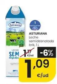 Eroski Central lechera asturiana - leche semidesnatada brik oferta