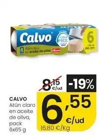 Eroski Calvo - atun claro en aceite de oliva oferta