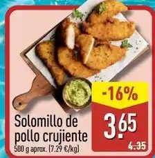 ALDI Solomillo de pollo crujiente oferta