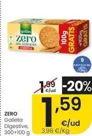 Eroski Gullón - zero galleta digestive oferta