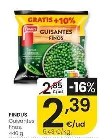 Eroski Findus - guisantes finos oferta