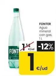 Eroski Fonter - agua mineral con gas oferta