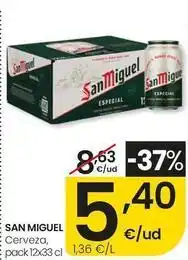 Eroski San miguel - cerveza oferta