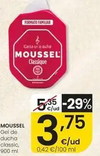 Eroski Moussel - gel de ducha classic oferta