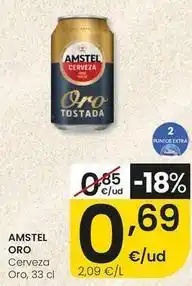 Eroski Amstel - oro cerveza oferta