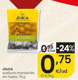 Eroski Jolca - aceituna manzanilla sin hueso oferta