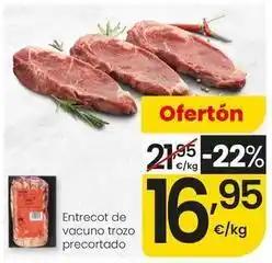 Eroski Entrecot de vacuno trozo precortado oferta