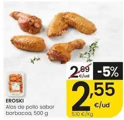 Eroski Eroski - alas de pollo sabor barbacoa oferta