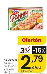 Eroski Dr oetker - pannini de jamon y queso oferta