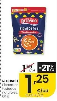Eroski Recondo - picatostes tostados naturales oferta